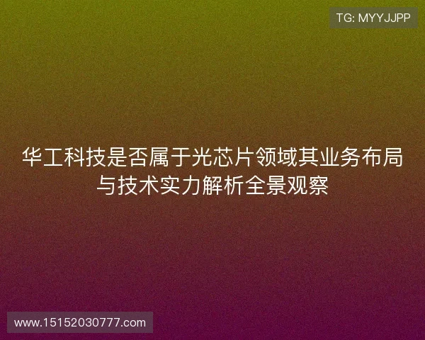 华工科技是否属于光芯片领域其业务布局与技术实力解析全景观察